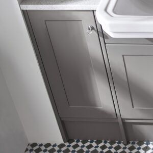 Tavistock Legacy 300mm Slim Floor Cupboard Unit with Door & Carcass - Metro Grey/Natural Oak