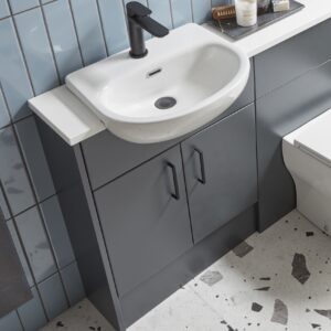 Tavistock Calm 600mm Slim Basin Unit - Matt Dark Grey