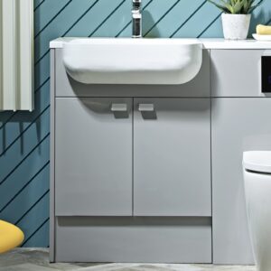 Tavistock Calm 600mm Basin Unit - Gloss Light Grey