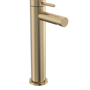 Tavistock Anthem Tall Mono Basin Mixer with clicker waste - Brushed Brass
