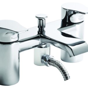 Tavistock Blaze Deck Mounted Bath Shower Mixer - Chrome