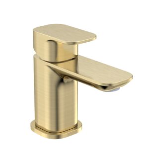 Tavistock Haze Mini Mono Basin Mixer with clicker waste - Brass