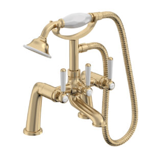 Tavistock Lansdown Deck Mounted Bath Shower Mixer - Brass