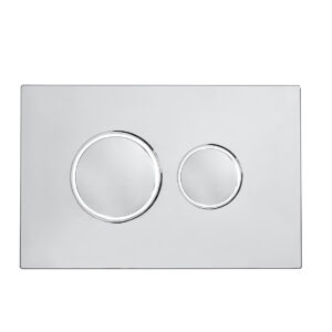 Tavistock Circles Flush Plate - Chrome/White