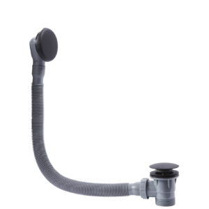 Tavistock Bath Click Waste with overflow - Black