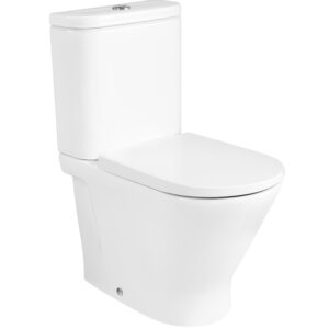 Roca The Gap Round Compact Closed Back Rimless Close Coupled WC Pack (Special Offer)