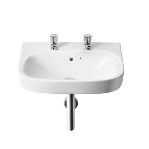 Roca Debba Basin 550mm 2 Tap Hole - White