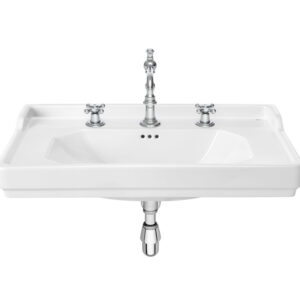 Roca Carmen Vanity/Wall-Hung Basin 800mm 3 Tap Hole - White