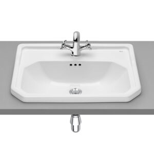 Roca Carmen In-Countertop 600 x 450mm Basin 1 Tap Hole - White