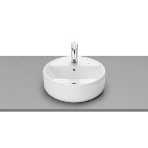 Roca The Gap 400mm 1 Tap Hole Round On-Countertop Basin - White