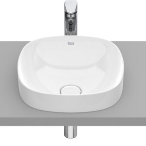 Roca Inspira 370mm Soft In Countertop Fineceramic Basin - White