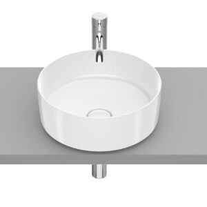 Roca Inspira 370mm Round On Countertop Fineceramic Basin - White