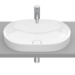 Roca Inspira 550mm Round In Countertop Fineceramic Basin - White