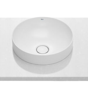 Roca Inspira 370mm Round In Countertop Fineceramic Basin - White