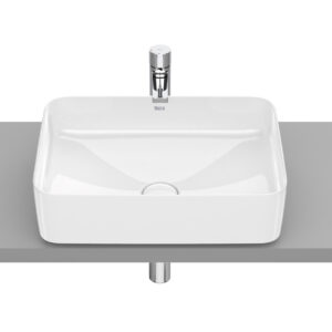 Roca Inspira 500mm Square On Countertop Fineceramic Basin - White