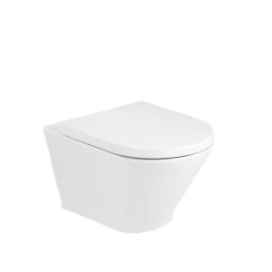 Roca The Gap Round Rimless Wall Hung Pan - White (excl. frame & cistern)