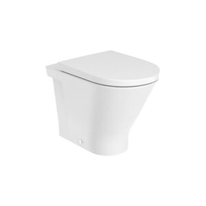Roca The Gap Round Rimless Back To Wall Pan - White