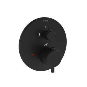VitrA Origin Built-In Thermostatic Bath/Shower Mixer - Matt Black
