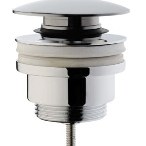 VitrA Origin Push Button Unslotted Basin Waste - Chrome