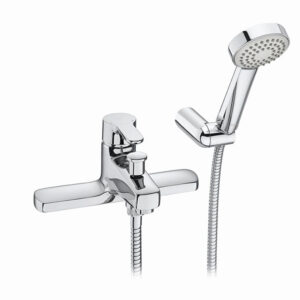 Roca L20 Deck Mounted Bath Shower Mixer - Chrome