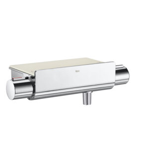 Roca T-2000 Wall Mounted Thermostatic Shower With Integrated Shelf (excl. shower kit) - Chrome