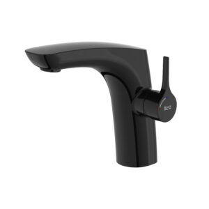 Roca Insignia Smooth Body Basin Mixer - Titanium Black