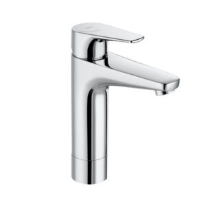 Roca Atlas Medium Height Plus Basin Mixer - Smooth Body