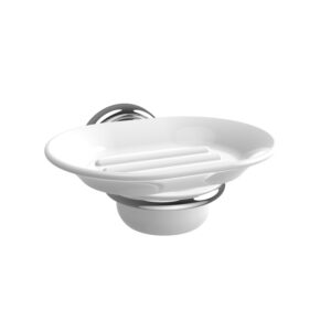 Roca Carmen Soap Dish - White/Chrome