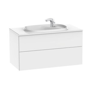 Roca Beyond Unik 1000mm Base Unit & Fineceramic Basin - White Gloss