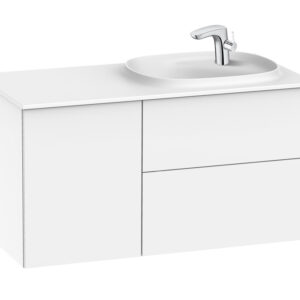 Roca Beyond Unik 1000mm Base Unit & Surfex Basin - Right Hand - White Gloss