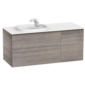 Roca Beyond Unik 1200mm Base Unit & Surfex Basin - Left Hand - City Oak