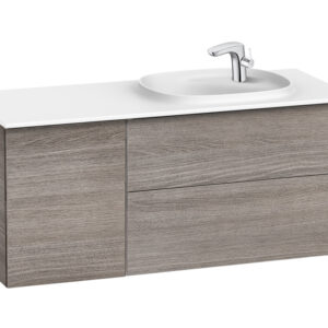 Roca Beyond Unik 1200mm Base Unit & Surfex Basin - Right Hand - City Oak