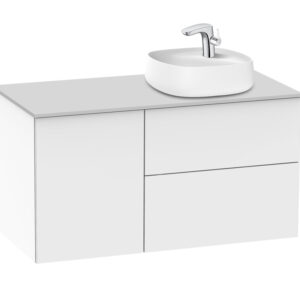 Roca Beyond 1000mm Base Unit & Countertop for 455mm On-Countertop RH Basin - White (excl. basin)