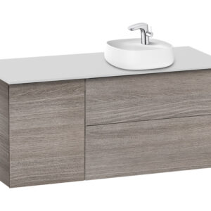 Roca Beyond 1200mm Base Unit & Countertop for 455mm On-Countertop RH Basin-City Oak (excl. basin)