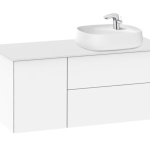 Roca Beyond 1200mm Base Unit & Countertop for 585mm On-Countertop RH Basin - White (excl. basin)
