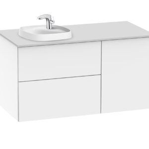 Roca Beyond 1000mm Base Unit & Countertop for 450mm In-Countertop LH Basin - White (excl. basin)