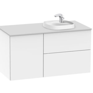 Roca Beyond 1000mm Base Unit & Countertop for 450mm In-Countertop RH Basin - White (excl. basin)