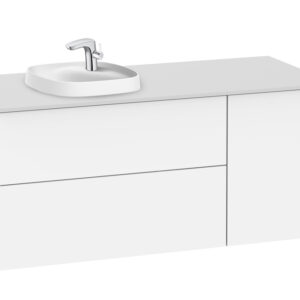 Roca Beyond 1200mm Base Unit & Countertop for 450mm In-Countertop LH Basin - White (excl. basin)