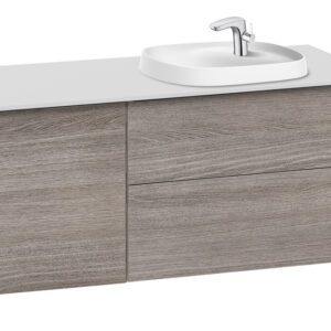 Roca Beyond 1200mm Base Unit & Countertop for 585mm In-Countertop RH Basin-City Oak (excl. basin)