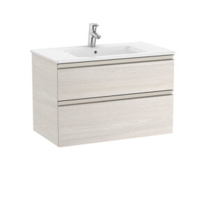 Roca The Gap Standard 800mm Vanity Unit & Basin 2 Drawer - Nordic Ash