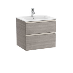 Roca The Gap Standard 550mm Vanity Unit & Basin 2 Drawer - City Oak