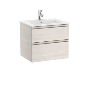 Roca The Gap Standard 550mm Vanity Unit & Basin 2 Drawer - Nordic Ash