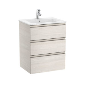 Roca The Gap Standard 550mm Vanity Unit & Basin 3 Drawer - Nordic Ash