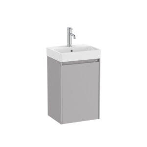 Roca ONA 400 x 320mm Compact 1 Door Furniture Pack with Basin - Matt Sand Grey