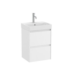 Roca ONA 450 x 360mm Compact 2 Drawer Furniture Pack with Basin - Matt White