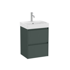 Roca ONA 450 x 360mm Compact 2 Drawer Furniture Pack with Basin - Matt Green