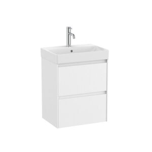 Roca ONA 500 x 360mm Compact 2 Drawer Furniture Pack with Basin - Matt White