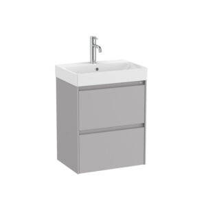 Roca ONA 500 x 360mm Compact 2 Drawer Furniture Pack with Basin- Matt Sand Grey