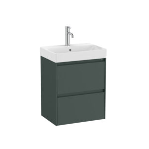 Roca ONA 500 x 360mm Compact 2 Drawer Furniture Pack with Basin - Matt Green