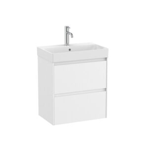 Roca ONA 550 x 360mm Compact 2 Drawer Furniture Pack with Basin - Matt White